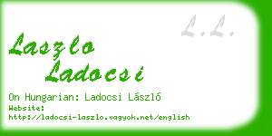 laszlo ladocsi business card